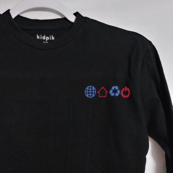 KidPik Future Is Now Black Long Sleeve Tee Size M - Picture 3 of 7